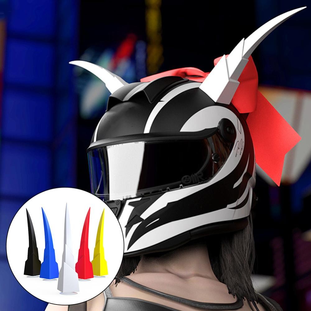 FYY หมวกกันน็อคมอเตอร์ไซค์ Devil Horns Long Bull Horn ไฟฟ้าด้านหน้าด้านหลังกันชนอุปกรณ์เสริมจักรยานจักรยานหมวกกันน็อกตกแต่ง - รูปที่ 4