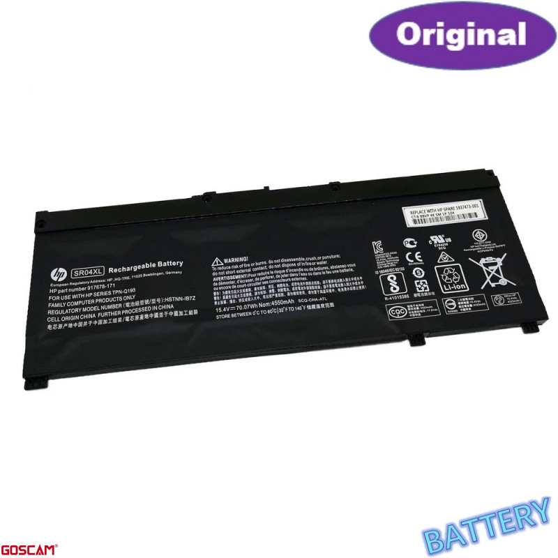 ☸SR04XL Battery HP แบตแท้ SR04XL 15-dc0079tx 15-cb522tx 15-ce001tx, TPN-Q193 15-ce022tx, 15-ce084tx,
