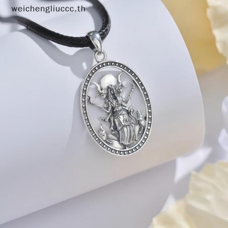 สร้อยคอแม่มดTriple Moon Goddess Hecate สแตนเลส ของขวัญสำหรับผู้หญิง