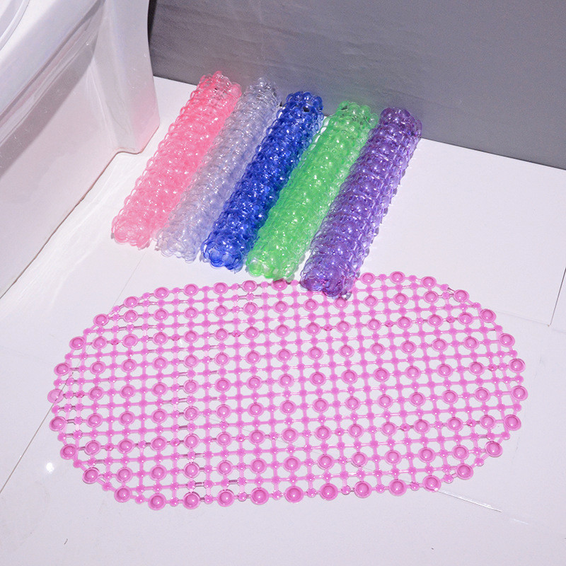 แผ่นรองกันลื่น PVC แผ่นกันลื่นอาบน้ํา แผ่นกันลื่นในห้องน้ำ/ในบ้าน หลุมขนาดเล็กที่ออกแบบมาเพื่อระบายน้ำทิ้ง