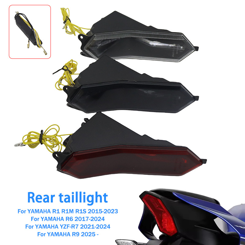 สําหรับ Yamaha R1 R1M R1S R6 R9 YZF-R7 อุปกรณ์เสริมรถจักรยานยนต์ไฟท้าย LED แบบบูรณาการไฟเบรคไฟเลี้ยวกระพริบกันน้ํา