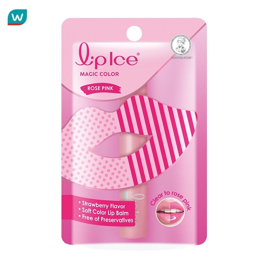 Lipice ลิปไอซ์ เมจิค คัลเลอร์ โรส พิงค์ สตรอเบอร์รี่ 2 กรัม