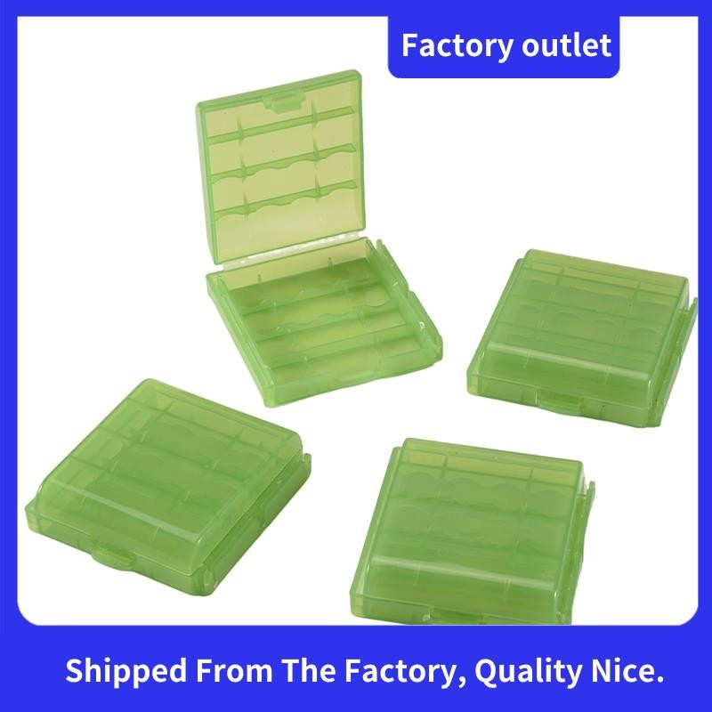 แพ็ค 4 ชิ้น AA / AAA Battery Storage Hard Case Box-Green