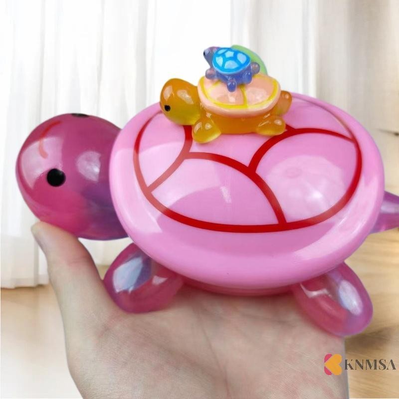 KNMSA] 1PC Peripheral Large Turtle + Mini Luminous Turtles Figurines Original Craft Glowing Turtle Storage Ornament Landscape Desktop ศนนนเดิมเดิมคอ
