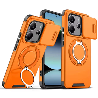 ปลอกสําหรับRealme 14T 14 5G 2025 หรูหราแม่เหล็กกันกระแทกPush Window CoverสําหรับRealme14T Realme14 Stand Holderป้องกันกลับกรณี