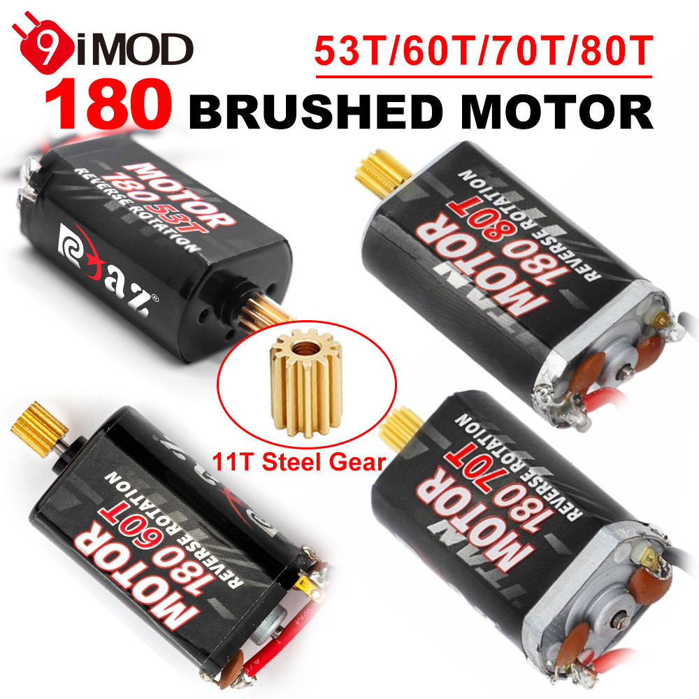 9IMOD 180 แปรงมอเตอร์ 53T 60T 70T 80T 11T เกียร์สําหรับ Traxxas Trx4m 1/18 RC Crawler