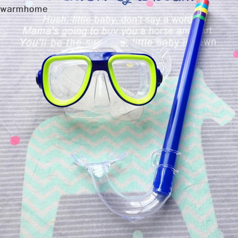 [warmhome] ชุดดําน้ําตื้นสําหรับเด็ก หน้ากากดําน้ําตื้น แว่นตาว่ายน้ํา แว่นตาพร้อมท่อหายใจแบบแห้ง อุปกรณ์ท่อ อุปกรณ์ดําน้ํา สต็อกใหม่