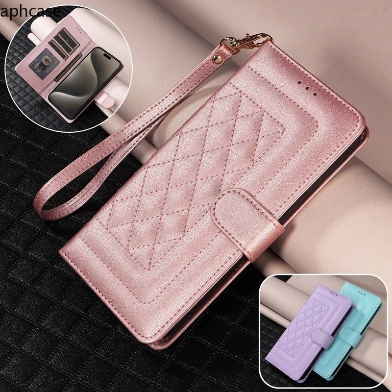 คุณภาพสูง Lattice สําหรับ Samsung Galaxy A7 A8 2018 A50 A20E A21S A20S A31 พลิกกันกระแทกกรณีขาตั้งกร