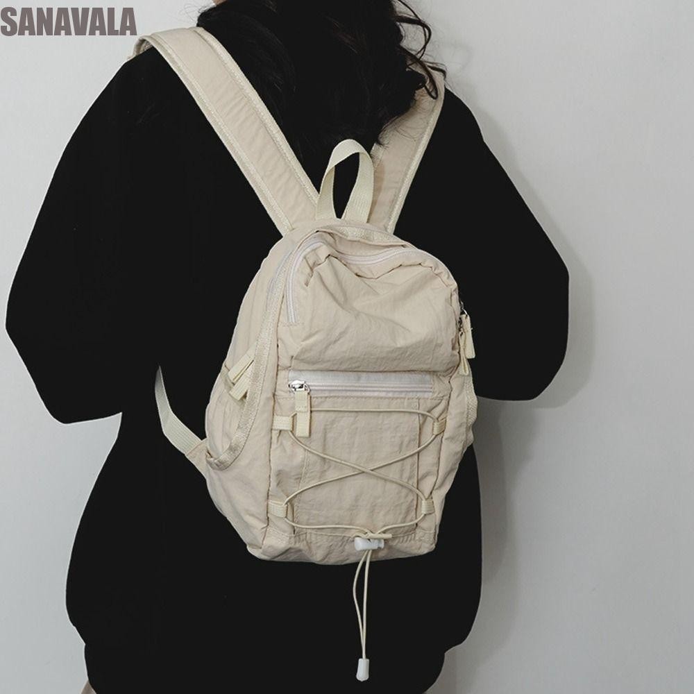 สว่าง กระเป๋าเป้สะพายหลัง,ความจุขนาดใหญ่ เชือกรูด กระเป๋าภูเขากลางแจ้ง,ซิปกันน้ําที่เรียบง่ายฟอร์ดผ้าน้ําหนักเบากระเป๋าไนลอนกีฬ