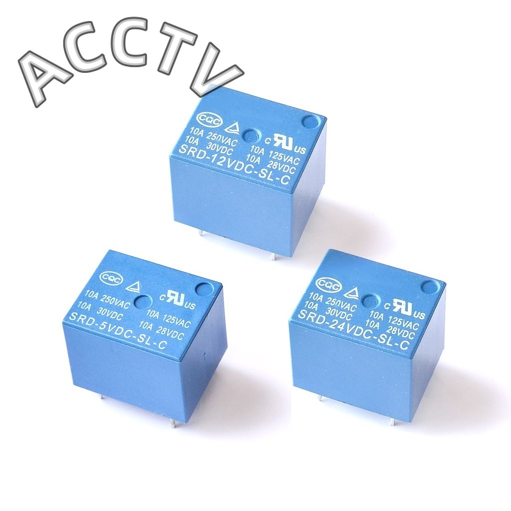 5 ชิ้น/ล็อตรีเลย์ SRD-05VDC-SL-C SRD-12VDC-SL-C SRD-24VDC-SL-C 5V 12V 24V 10A 250VAC 5PIN T73