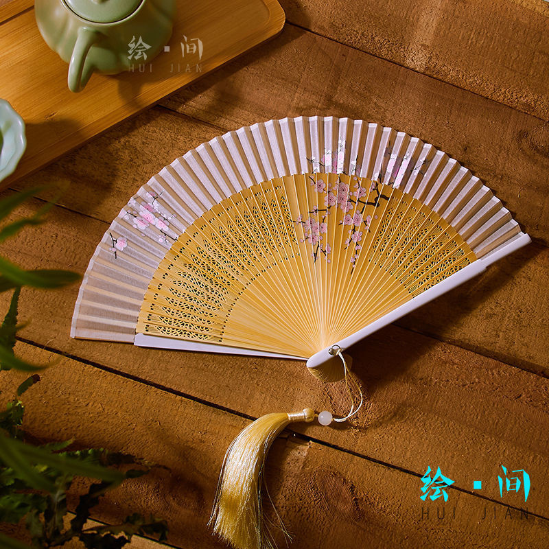 Dmo Dmo Dmo-DMO-Classical พัดลมพับ Hanfu พัดลมเต้นรําพัดลมโบราณพัดลมหญิงสไตล์จีนพัดลมพับของขวัญพัดลม