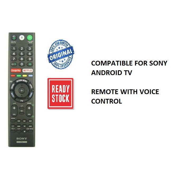 รีโมทคอนโทรล SONY ดั้งเดิม -RMF-TX310P รีโมทคอนโทรลด้วยเสียงสําหรับ Android TV สมาร์ททีวี Bravia TV