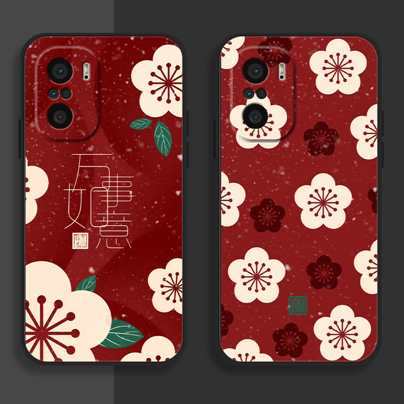 ดอกไม้ปลอกสําหรับ xiaomi poco f3/gt,f4,f5/pro,m5/s,m4/pro,m3,m2,x3/nfc/pro/gt,x4,x5,4g,5g,YB-100 ฝาค