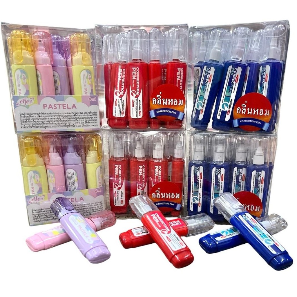 (ยกโหล 12 ชิ้น) น้ำยาลบคำผิด ลิขวิดน้ำ คอร์เพน เอลเฟ่น