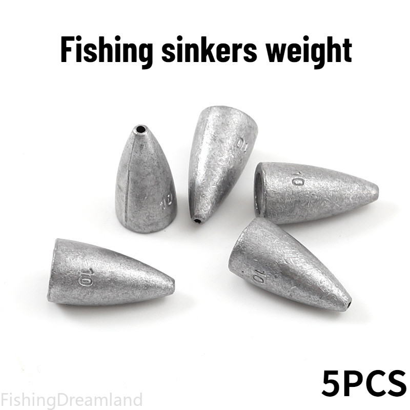 5 ชิ้น 3.5 กรัม ~ 20 กรัม Bullet-Shaped ตะกั่ว Sinker ผ่านหัวใจ Lure ตกปลาตะกั่ว Sinker ตกปลาตะกั่ว Sinker อุปกรณ์เสริม