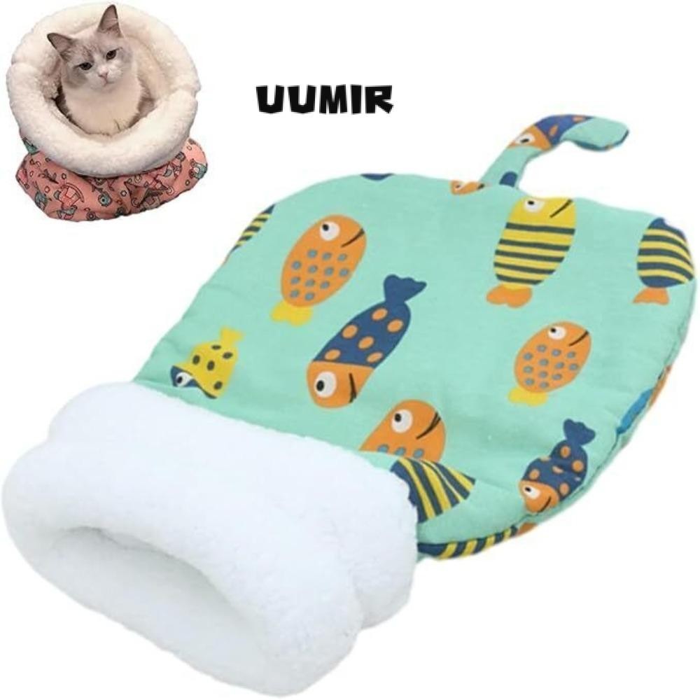 Uumir ถุงนอน Nest, ขนแกะผ้าฝ้ายสบายสัตว์เลี้ยง Snuggle กระสอบแมวถุงนอน, ในร่มฤดูหนาวสุนัขแมวอุปกรณ์สัตว์เลี้ยงเตียงอุ่น