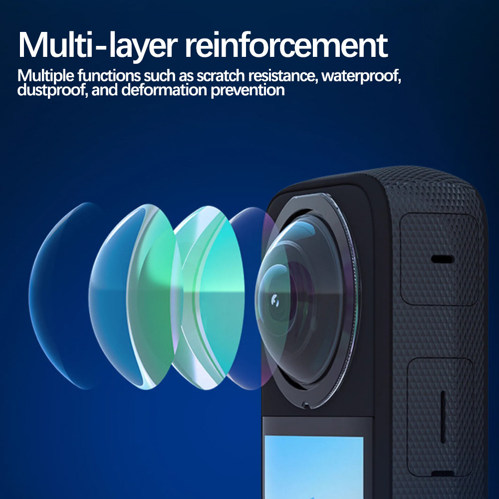 Hd Lens Protective Guards - ฟิล์มกันรอยหน้าจอกระจกนิรภัย - ป้องกันรอยขีดข่วน กันน้ํา กันฝุ่น - สําหรับ Insta360 X3 Lens Protector Cap - อุปกรณ์เสริมเลนส์ป้องกันการเสียรูป