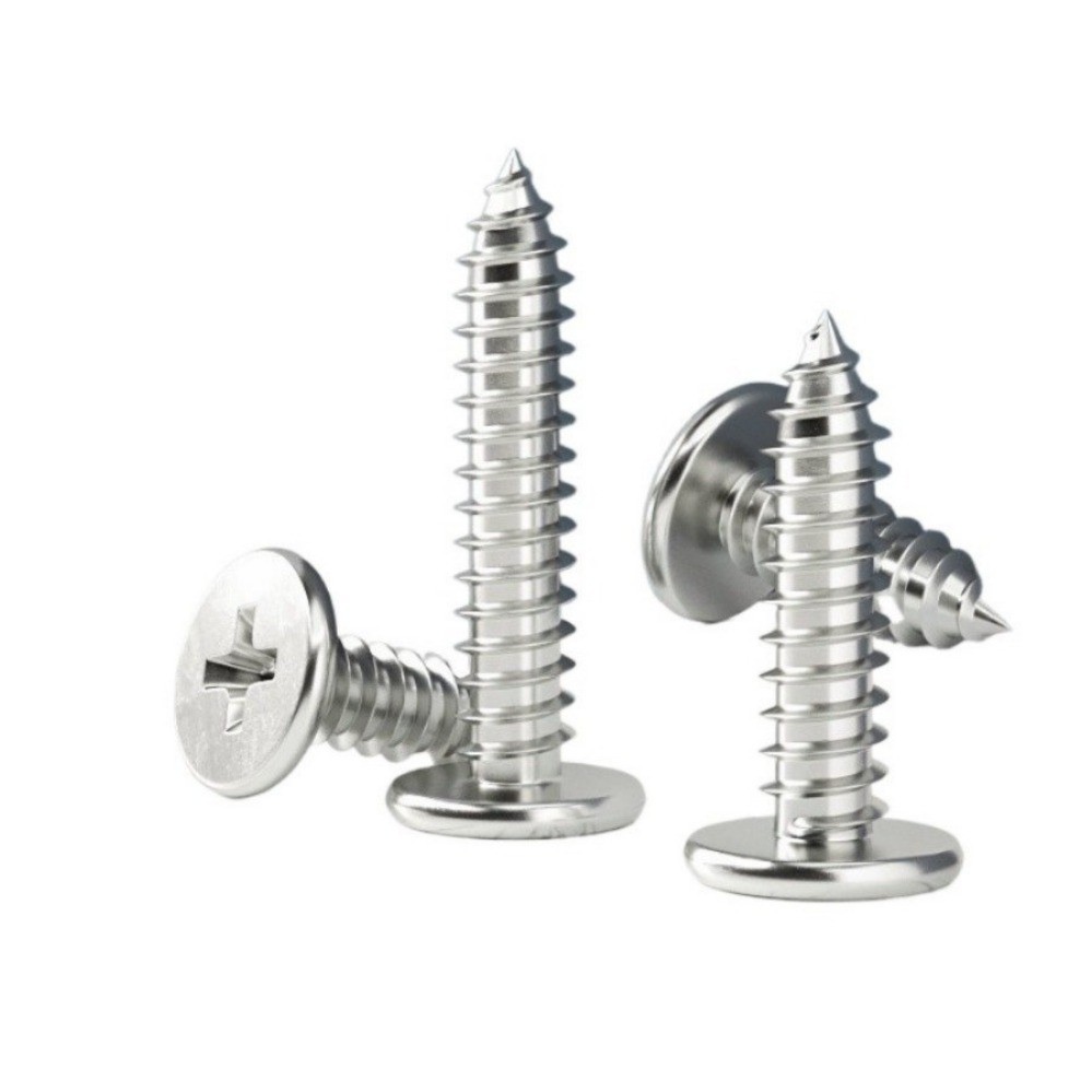 [MX1] สกรู สแตนเลส 304  แฉก เกลียวปล่อย ปลายแหลม  น็อต Flat Head Phillip Tapping Screw / 304 สแตนเลสสตีล Phillips หัวแบนสกรูแตะตัวเอง M2-M6 CA หัวบางเฉียบ Phillips Countersunk Head Self-Tapping Screw - รูปที่ 3