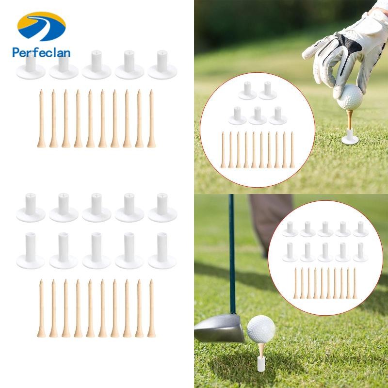 Perfeclan Golf Rubber Tee Holder Practicing Hitting ชุด Tees กอล์ฟแบบใช้ซ้ําได้สําหรับการขับขี่