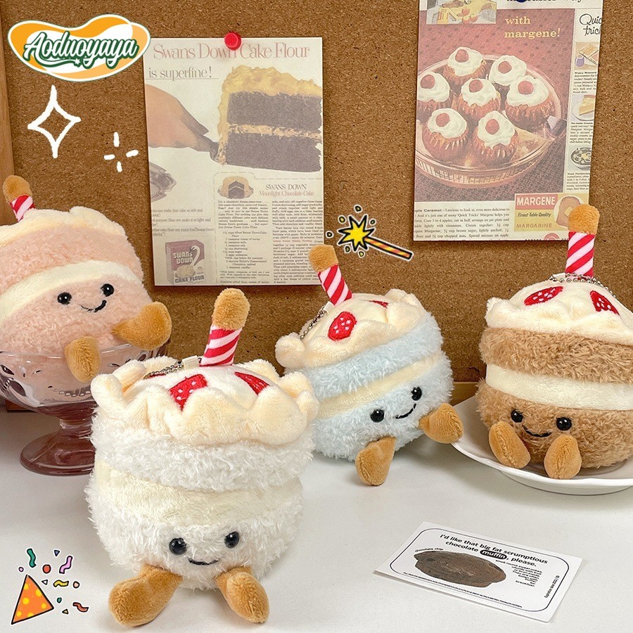 Aoduoyaya ของเล่นตุ๊กตาเค้กวันเกิด ตุ๊กตาของหวาน ของเล่นของขวัญวันวาเลนไทน์ วันเกิด