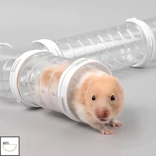 FurryCuddle พร้อมส่ง ท่อวิ่งหนูแฮมสเตอร์ ของเล่นอุโมงค์หนูแฮมสเตอร์ อุโมงค์กระรอก ติดกรง 1 ชุด 4 ชิ้น COD PU74