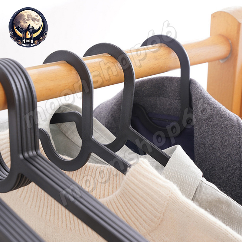 ไม้แขวนเสื้อ ไม้แขวนพลาสติก 5 ชิ้น เกรดห้าง หรูหรา ใหญ่ มินิมอล - รูปที่ 3