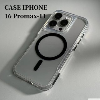 ใหม่เคสโทรศัพท์แม่เหล็กสําหรับ iPhone 16 ProMax iP 11 12 13 14 15 16 Prox โปร่งใส anti drop เคสกันกระแทก Hard ฝาหลัง