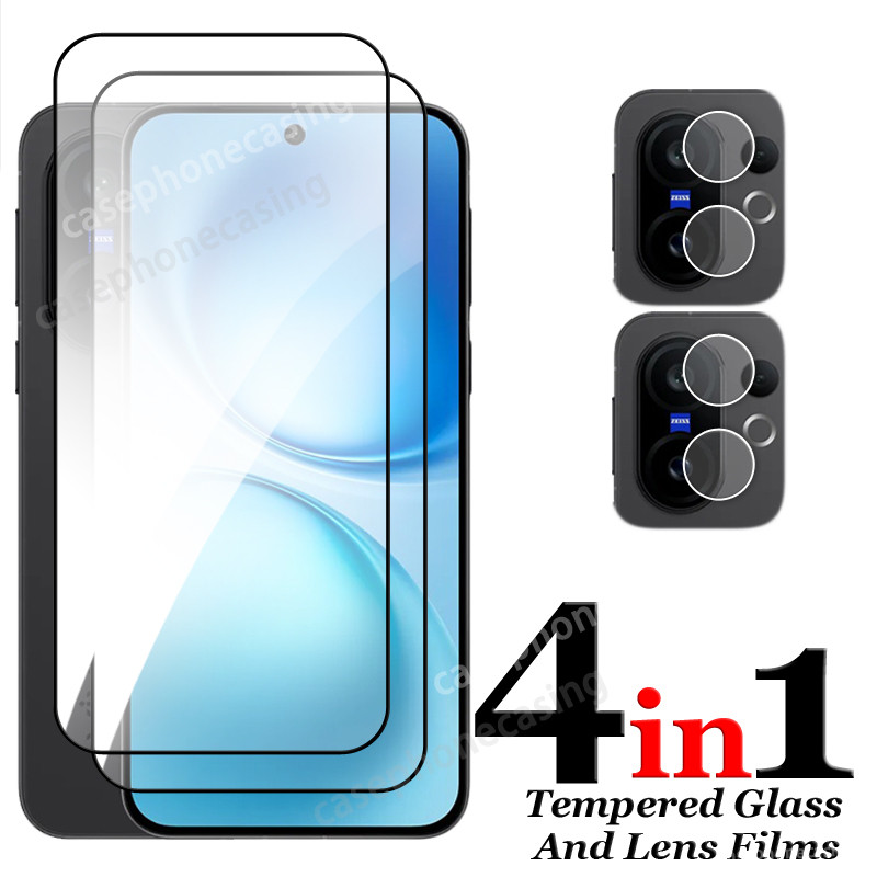 4in1 ป้องกันหน้าจอสําหรับ Vivo X200 FE X200 Pro Mini X200 FE กระจกนิรภัย 2.5D คลุมทั้งหมดป้องกันฟิล์