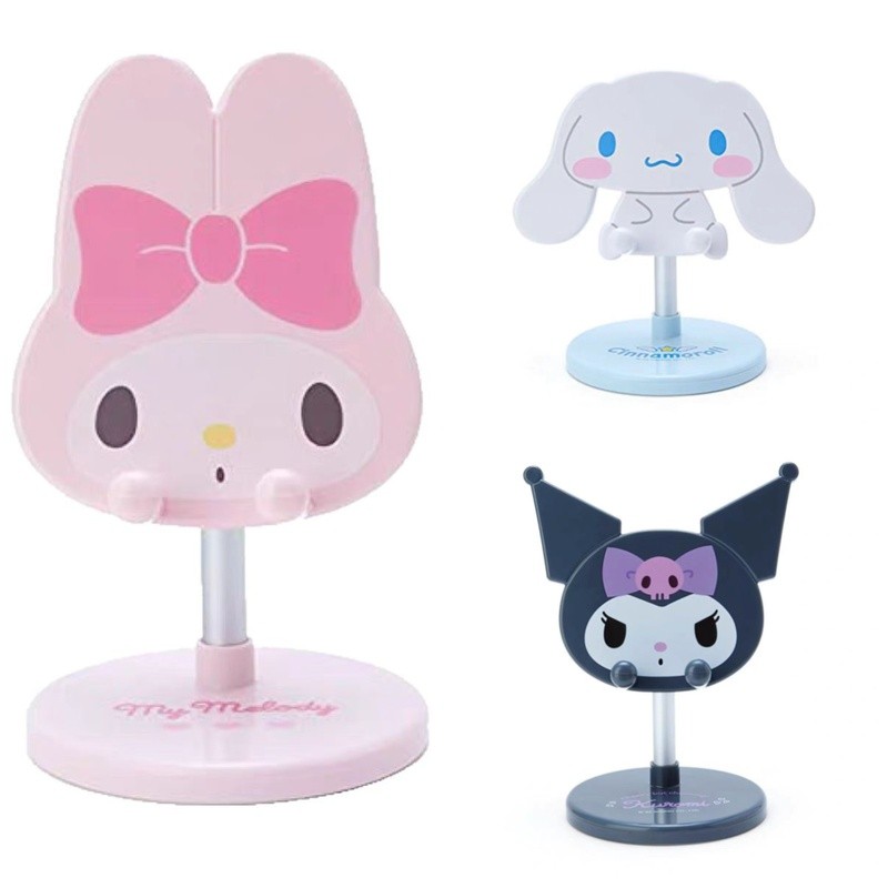 Sanrio My Melody Kuromi Cinnamoroll ขาตั้งโทรศัพท์ผู้ถือเดสก์ท็อปแบบปรับได้สําหรับ Iphone Ipad แท็บเล็ตห้องนอนดูโฮมออฟฟิศของขวัญวันเกิด