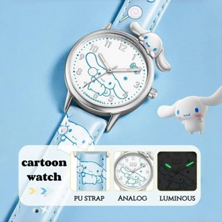 นาฬิกา Hello Kitty สําหรับเด็ก สายนาฬิกาหนัง นาฬิกาควอตซ์สํา…