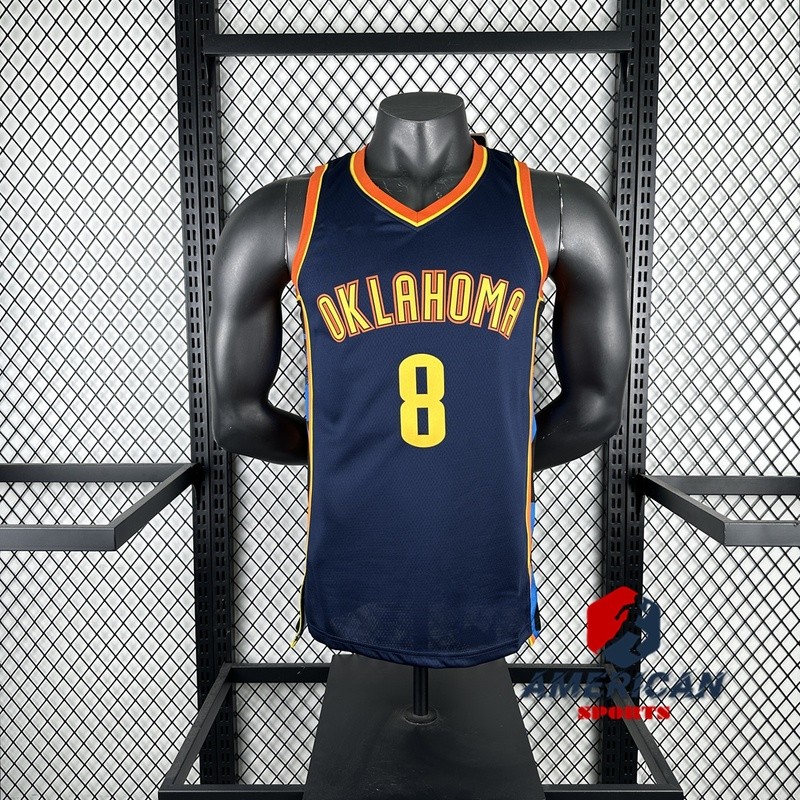 เสื้อทีมOklahoma City Thunder Jalen Williams สีดำ สำหรับผู้ชาย