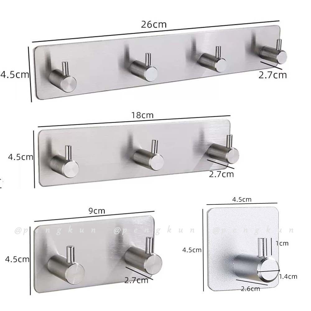 304 ตะขอสแตนเลสลิงค์แถวตะขอเหนียวแข็งแรงครัวในครัวเรือนตะขอโลหะเจาะฟรี - รูปที่ 7
