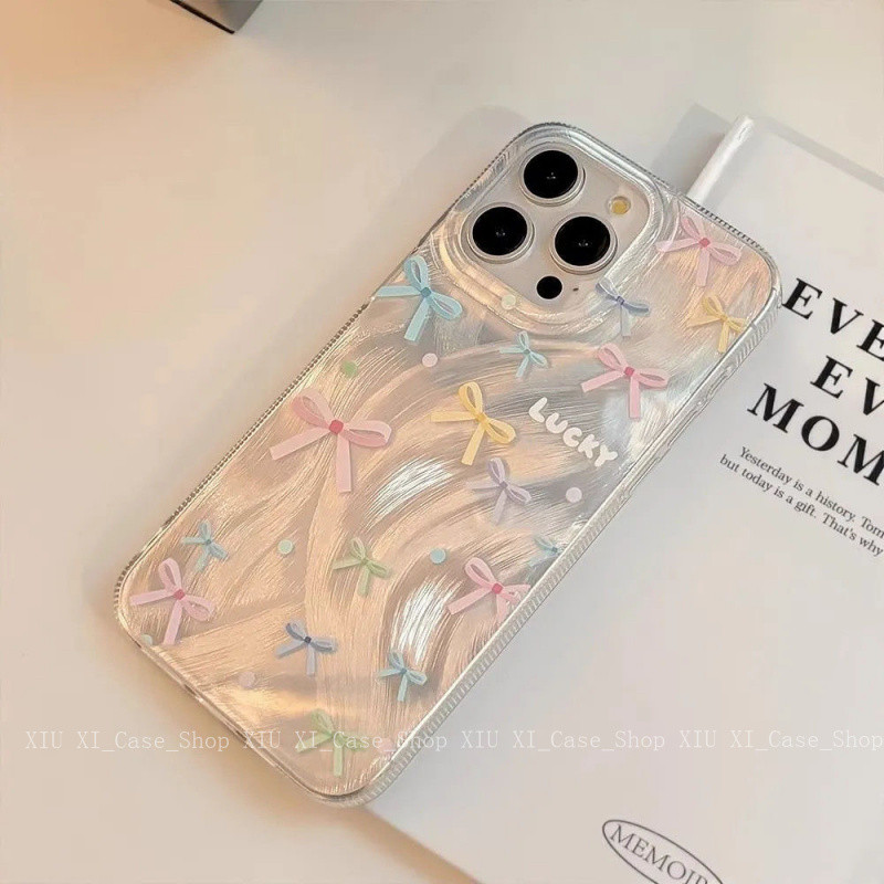 💖Umi💖เคสApple ที่รองรับ เคส เคส iPhone 16 PRO MAX iPhone 15 PRO MAX 14 PRO MAX 13 PRO MAX โบว์-BXYSK