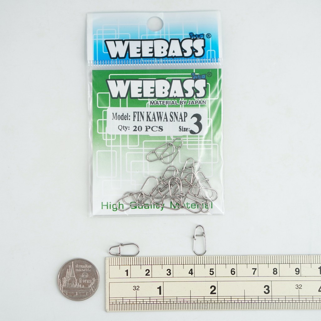 WEEBASS กิ๊บตกปลาเปล่า รุ่น FIN KAWA SNAP กิ๊บ ลูกหมุน (แบบซอง) - รูปที่ 3