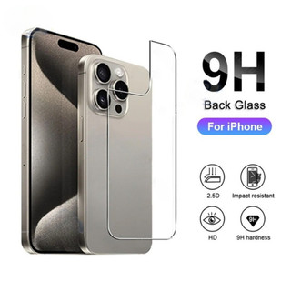 คุณภาพสูงกระจกนิรภัยโทรศัพท์หน้าจอ Ultra Clear ฝาหลัง Anti-Scratch สําหรับ iPhone 16 15 14 13 12 11 Pro Max 14 15 16 Plus HD ป้องกันรอยขีดข่วนด้านหลังฟิล์ม