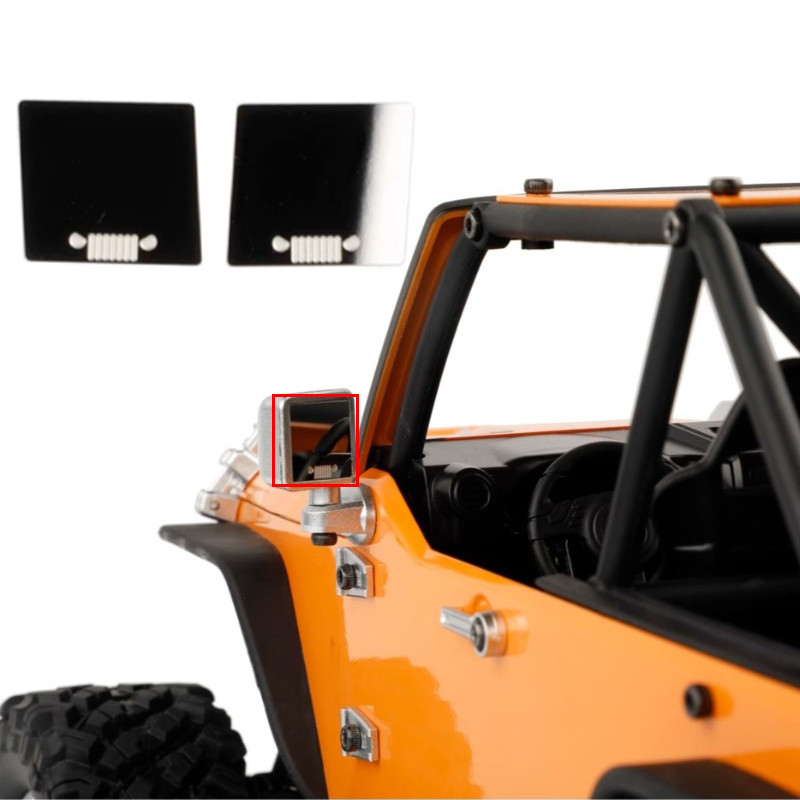 1 คู่โลหะกระจกมองหลังชิ้นสําหรับ 1/12 RC Crawler รถ H12Y Accessorie