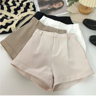 TAYCEN S-6XL (24-44) ผู้หญิงเกาหเอวสูงเรียบๆกางเกงขาสั้น ไซส์ใหญ่