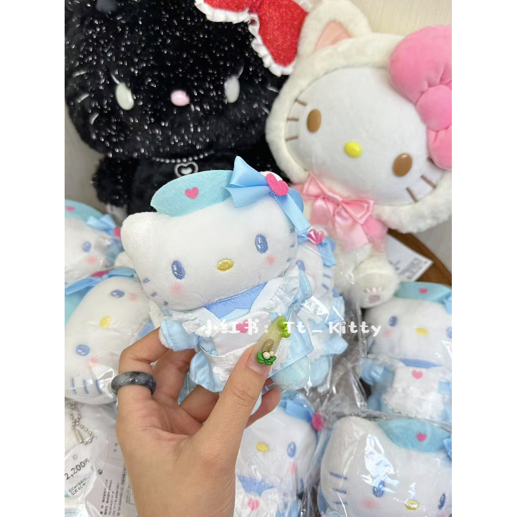 คิตตี้น่ารักสีฟ้าพยาบาลน้อยกระเป๋าจี้จี้ตุ๊กตากระเป๋านักเรียน