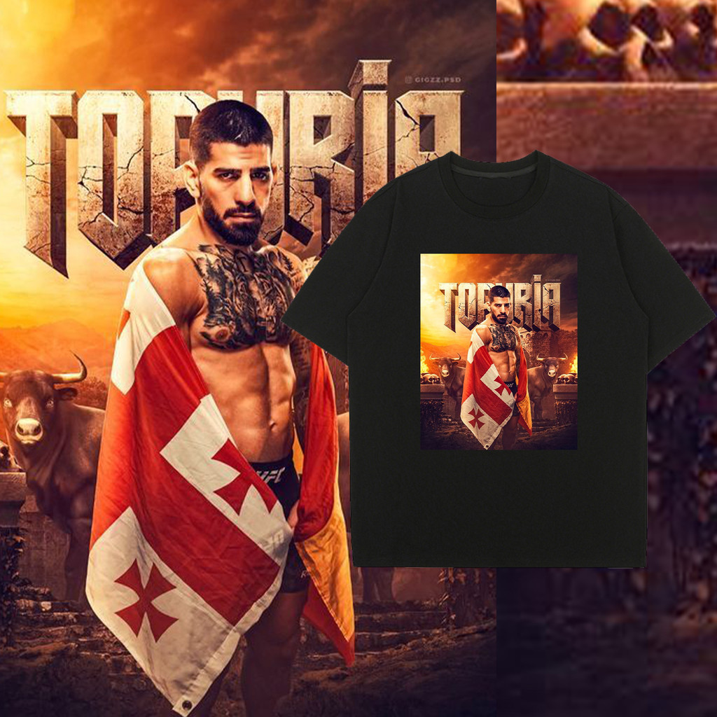 เสื้อยืดแขนสั้นผู้หญิง Ilia Topuria-Cruiserweight Champion Graphic พิมพ์ Tee เสื้อยืดแขนสั้น S-5XL 0