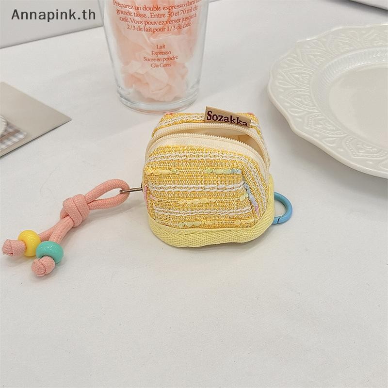 Annapink.th กระเป๋าใส่เหรียญน่ารักและพกพาหูฟังไร้สายเคสป้องกันกระเป๋าสตางค์ EN