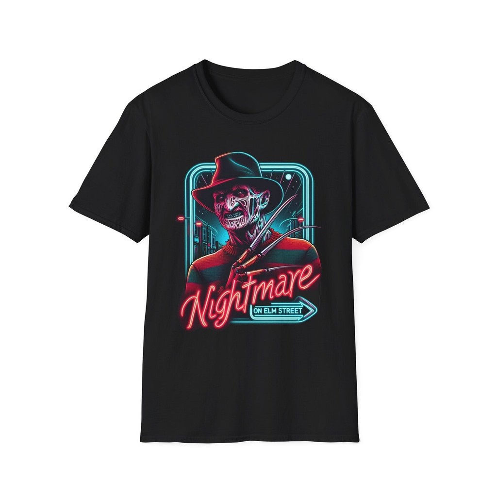 เสื้อยืด Neon Freddy Krueger - Glove Of Terror เสื้อผ้าผู้ชายขายดีใหม่ที่โดดเด่น