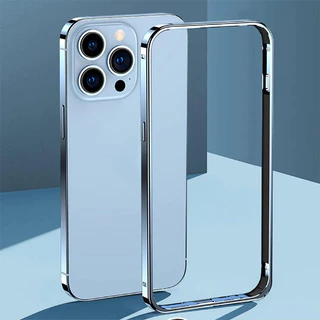 Ultra Thin กันชนอลูมิเนียมกรอบโลหะ Hard Cover สําหรับ iPhone 17 16 15 12 13 14 Plus Pro Max กรณีเปลือกป้องกัน Coque