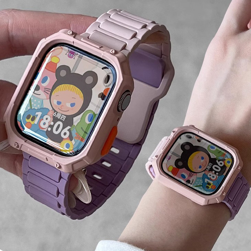 ใหม่เกราะกีฬากรณี + สายรัดซิลิโคนอ่อนนุ่มสําหรับนาฬิกาสมาร์ทอัลตร้า2 49มิลลิเมตร45มิลลิเมตร44มิลลิเมตร42มิลลิเมตร46มิลลิเมตรนาฬิกาวงชุดสําหรับ ฉันดู 10 9 8 กับ 7 6 5 4