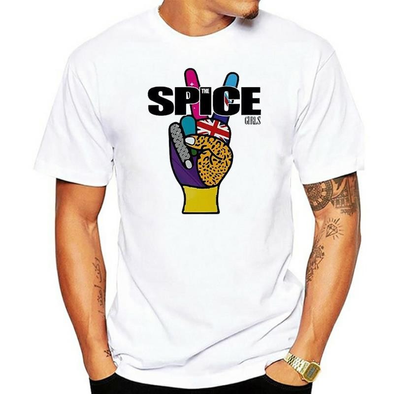 เสื้อยืดสไตล์ Spice Girls Girl Power (Peace) แบบรอบคอบ สำหรับคนที่ชอบความสนุกสนานของวง Spice Girls
