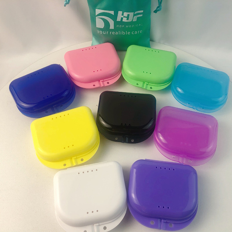 กล่องเก็บฟันปลอมทันตกรรม Retainer ปาก Guard คอนเทนเนอร์พลาสติกอุปกรณ์สุขอนามัยช่องปากถาดทันตกรรมกรณีเครื่องใช้ - รูปที่ 4