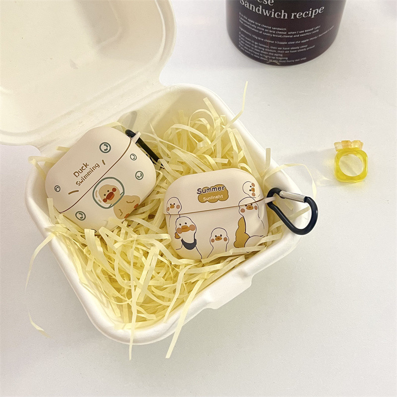 Stock Ready Cartoon Case เข้ากันได้กับ Samsung Galaxy Buds 3/3Pro Cover หูฟังแขนป้องกันซิลิโคนกล่องชาร์จพร้อมตะขอ - รูปที่ 4