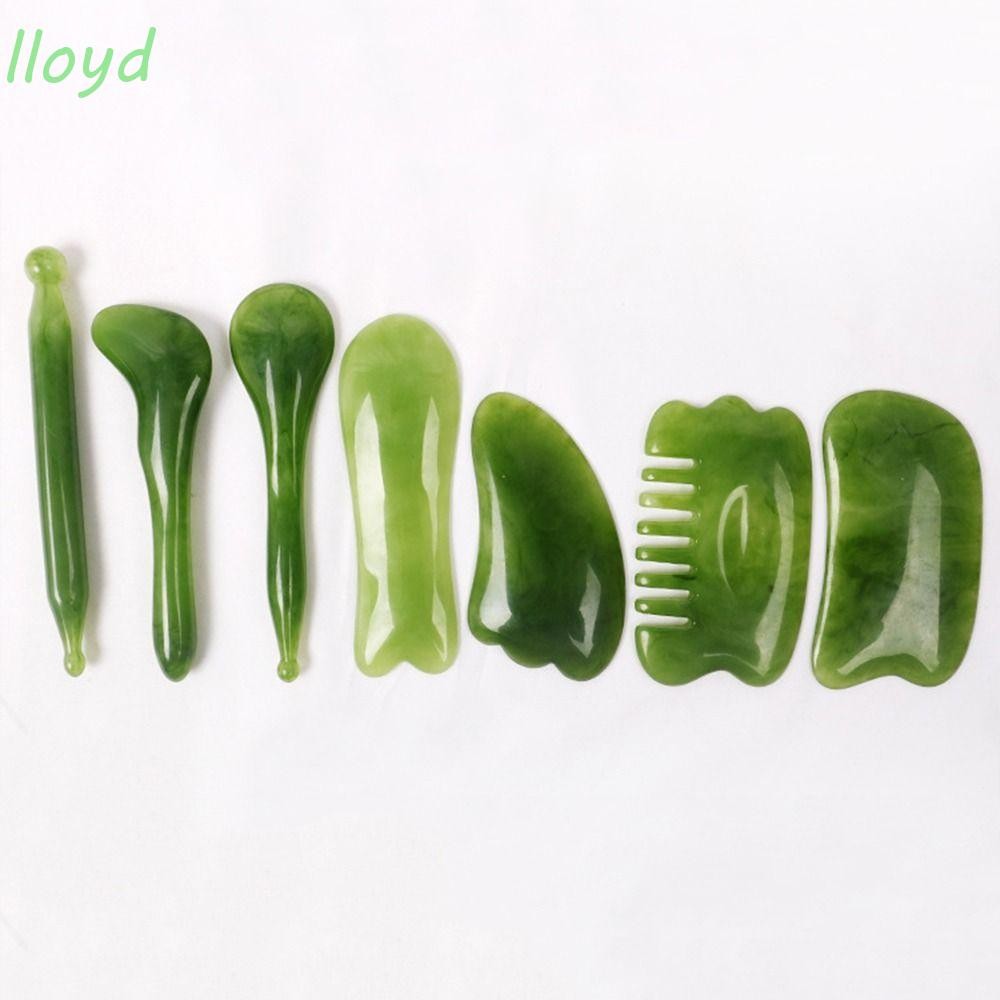 Lloyd Gua Sha Board Wrinkle Remover ผ่อนคลายผู้หญิงนวดหวีเรซิ่นคอฝังเข็ม Slimming Beauty Face Massager