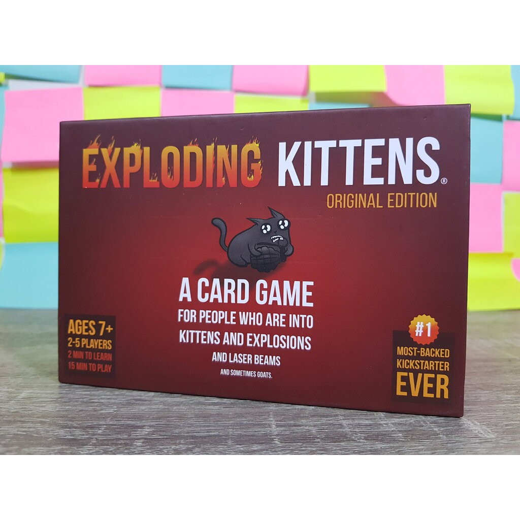 การ์ดเกมแมวระเบิดกล่องแดง (Exploding kittens original edition)