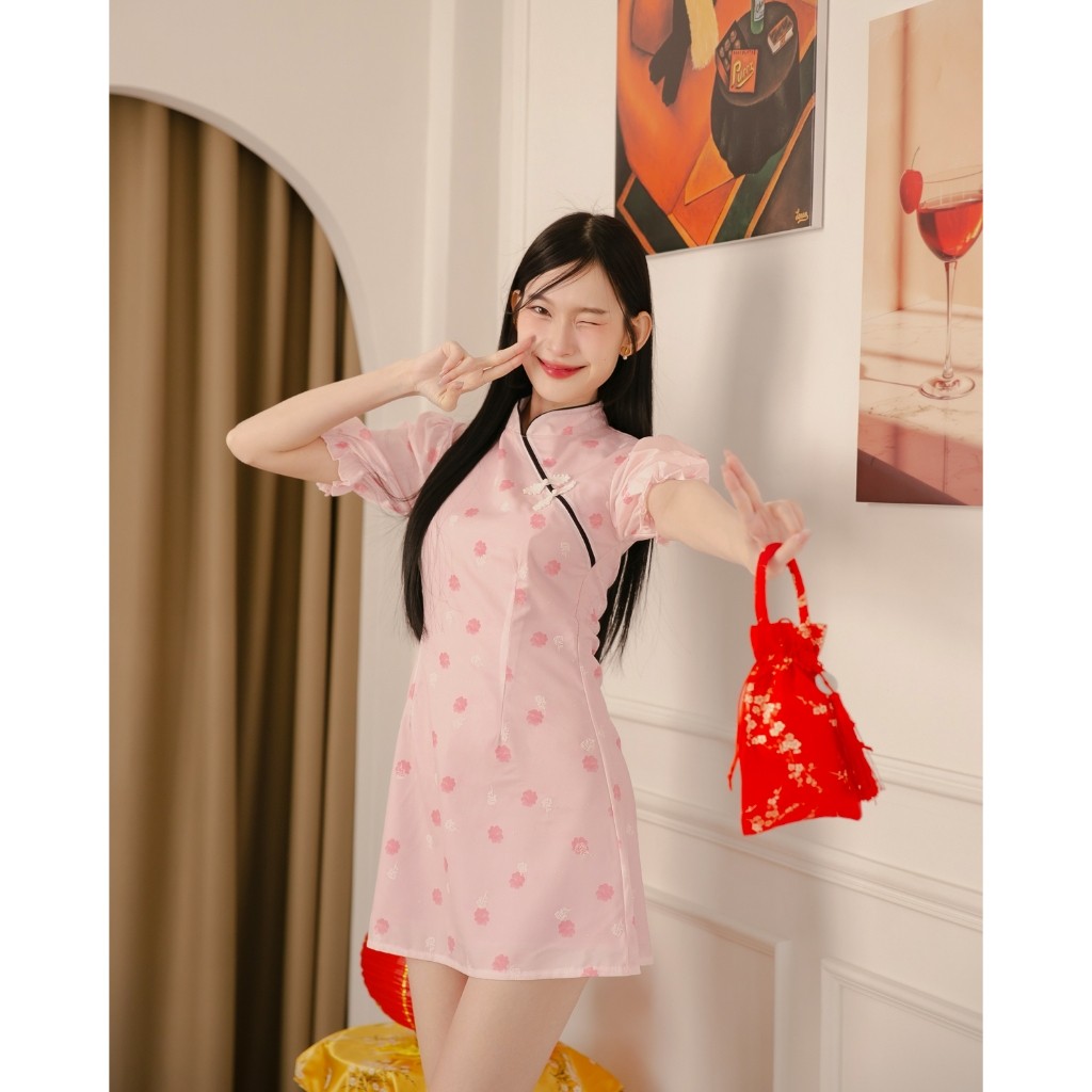 ตรุษจีน DR0362 LABELLE รุ่น Qipaoo Dress กี่เพ้า