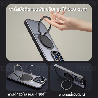 [ส่งไว] Moov CS05 เคสแม่เหล็ก Case เคสโทรศัพท์ ขาตั้ง หมุนได้ For Phone 16/16 Plus/16 Pro/16 Pro Max